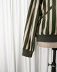 1980s BONEVILLE Sporting Goods Vertical Striped Bomber Jacket "IDEAS FROM MASSIMO OSTI"