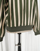 1980s BONEVILLE Sporting Goods Vertical Striped Bomber Jacket "IDEAS FROM MASSIMO OSTI"