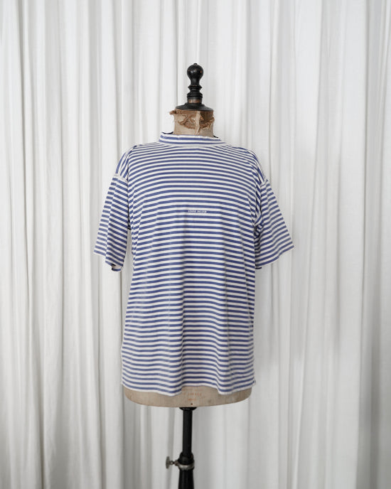 1980s STONE ISLAND MARINA Mako Cotton Border Tee "IDEAS FROM MASSIMO OSTI"