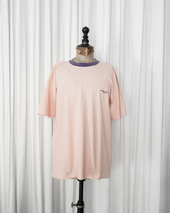 1980s STONE ISLAND MARINA Ringer Tee "IDEAS FROM MASSIMO OSTI"