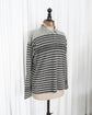 1995s STONE ISLAND Spell Out Collar Long Sleeve Border Tee