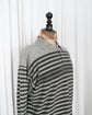1995s STONE ISLAND Spell Out Collar Long Sleeve Border Tee