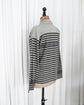 1995s STONE ISLAND Spell Out Collar Long Sleeve Border Tee