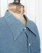 2015ss Maison Martin Margiela Indigo Tencel Twilled Western Long Shirt