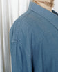2015ss Maison Martin Margiela Indigo Tencel Twilled Western Long Shirt
