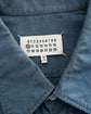 2015ss Maison Martin Margiela Indigo Tencel Twilled Western Long Shirt