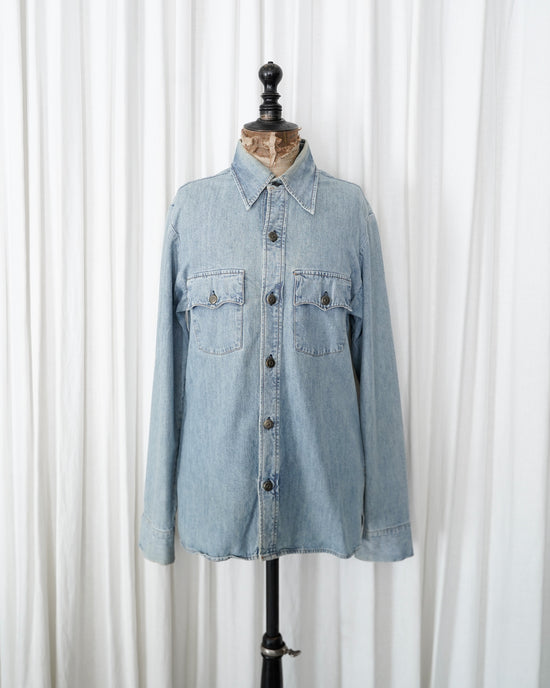 2022aw Maison Martin Margiela Dust & Dirty Dyed Denim Shirt Jacket