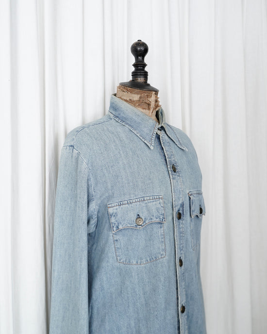 2022aw Maison Martin Margiela Dust & Dirty Dyed Denim Shirt Jacket