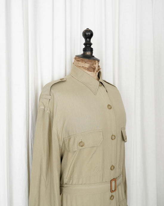80s Calvin Klein Sport Silk Military Safari Jacket
