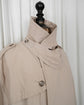 90s EMPORIO ARMANI Viscose Nylon Trench Style Bal Collar Coat Made in ITALY