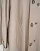 90s EMPORIO ARMANI Viscose Nylon Trench Style Bal Collar Coat Made in ITALY