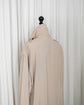 90s EMPORIO ARMANI Viscose Nylon Trench Style Bal Collar Coat Made in ITALY