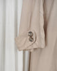 90s EMPORIO ARMANI Viscose Nylon Trench Style Bal Collar Coat Made in ITALY