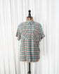 90s MISSONI UOMO Chevron Weaved 3D Plaid Cotton S/S shirt "Dead Stock"