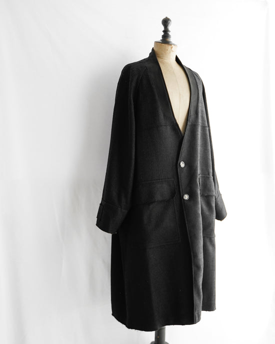 TWEED COLLARLESS COAT