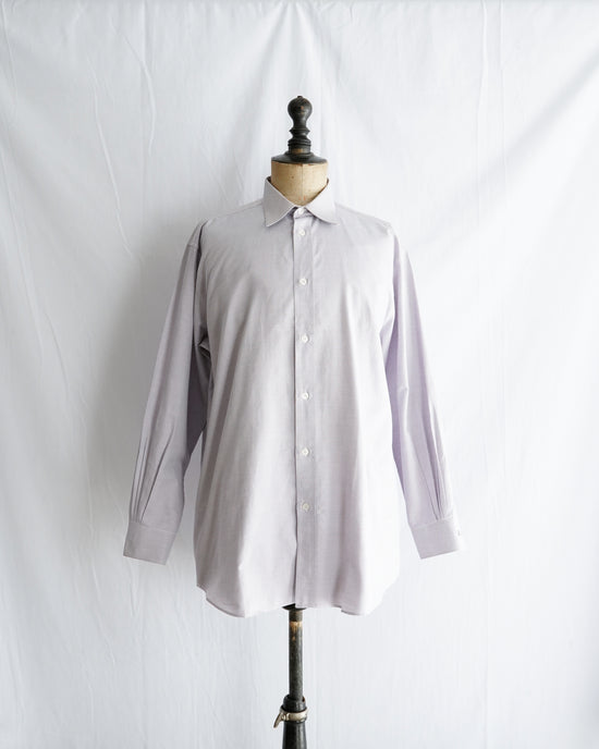 Made in France HERMES Serie Button L.Purple Stripe shirt