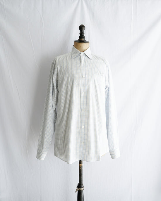 Made in France HERMES L.Blue check shirt