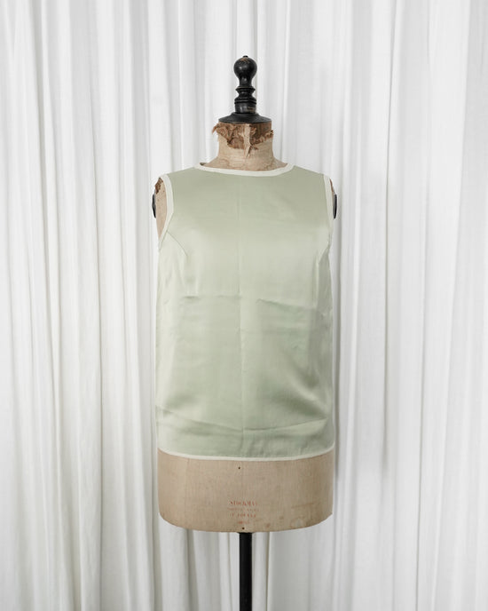 2017SS Maison Margiela ④ Viscose Silk Raw Edge Top Made in ITARY