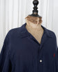 90s Polo by Ralph Lauren Midnight Navy Linen Open Collar Shirt