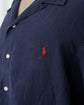 90s Polo by Ralph Lauren Midnight Navy Linen Open Collar Shirt