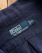 90s Polo by Ralph Lauren Midnight Navy Linen Open Collar Shirt