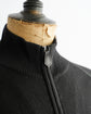 HERMES Made in ITARY Leather switching double zip knit cardigan