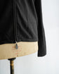 HERMES Made in ITARY Leather switching double zip knit cardigan