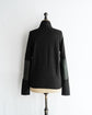 HERMES Made in ITARY Leather switching double zip knit cardigan