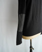 HERMES Made in ITARY Leather switching double zip knit cardigan