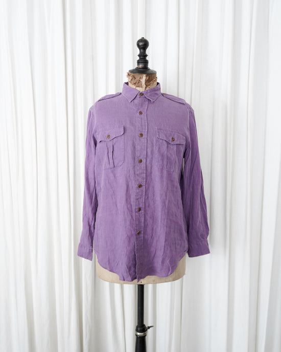 90s Polo by Ralph Lauren Linen Safari Shirt