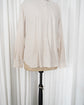 90s Valentino Chemises Sand Beige Stripe Shirt Made in Italy