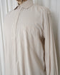 90s Valentino Chemises Sand Beige Stripe Shirt Made in Italy