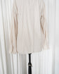 90s Valentino Chemises Sand Beige Stripe Shirt Made in Italy