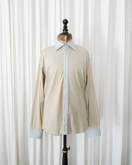 90s PRADA Bi Color Cleric Shirt