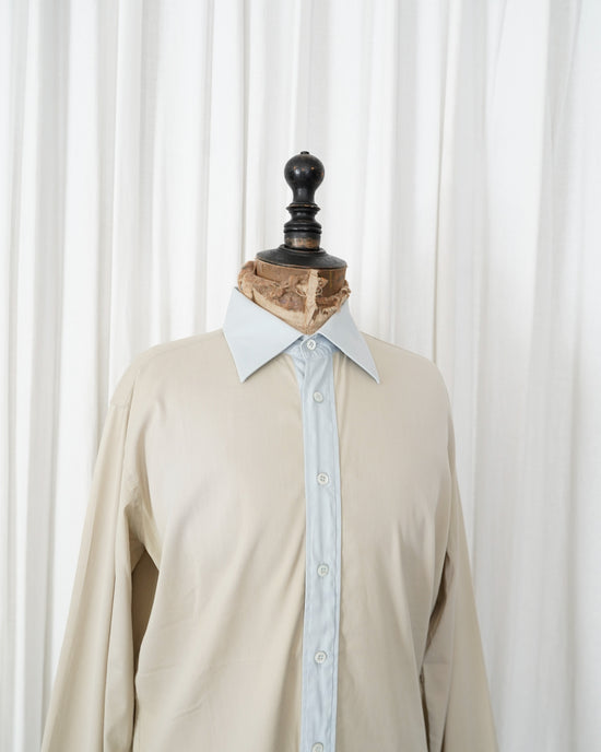 90s PRADA Bi Color Cleric Shirt