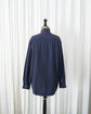 JIL SANDER Navy Silky Poplin Shirt Made in Italy