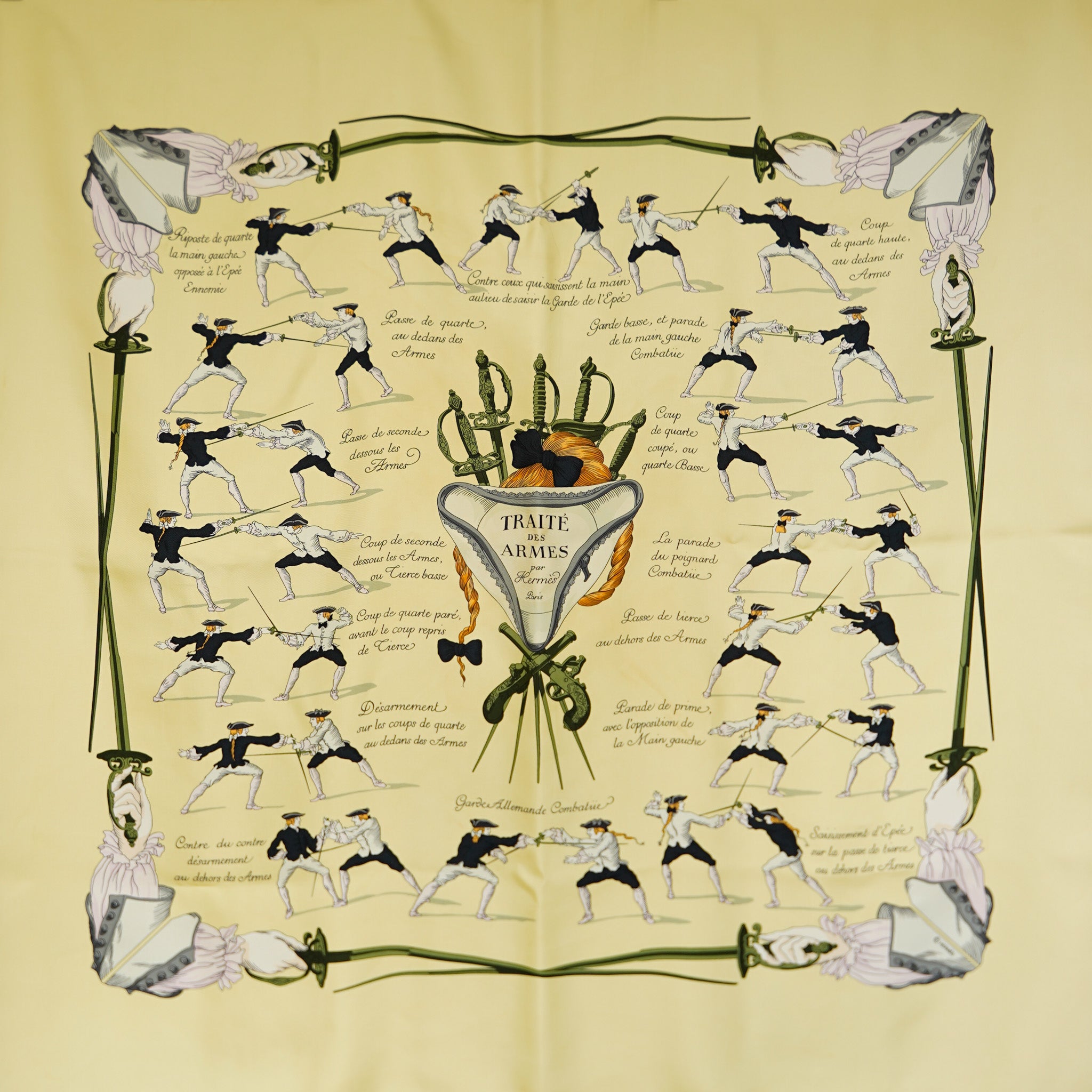 ★ヴィンテージ★HERMESスカーフカレ90 TRAITE DES ARMES HERMES カレ90 ”TRAITE DES ARMES” – Maison ma Manière