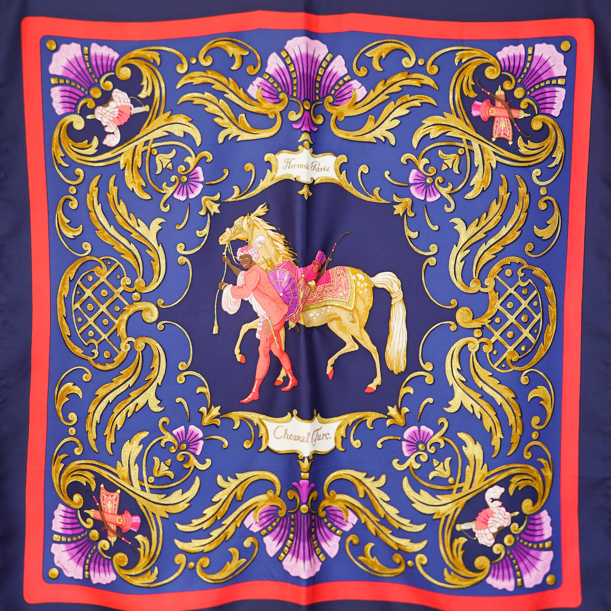 HERMES エルメス カレ90 Cheval Turc HERMES カレ90 