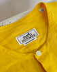 HERMES Made in France Linen collarless shirt