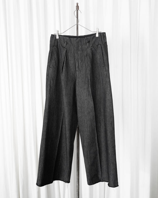 Saby TUCK-BAGGY TYPE3-Stripe Jacquard Denim One Wash-