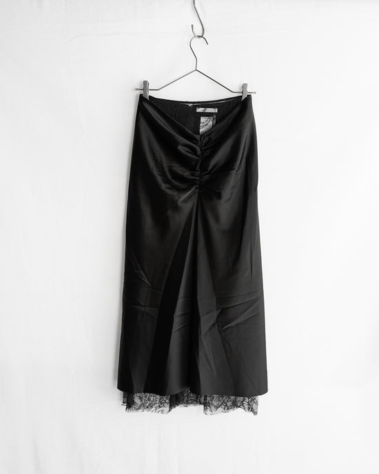 SATIN MIDI SKIRT