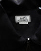 90s HERMÈS Wool Twill Zip Up Shirt Jacket with Selle Buttons Made in France "Dead Stock"