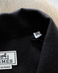 90s HERMÈS Wool Twill Zip Up Shirt Jacket with Selle Buttons Made in France "Dead Stock"