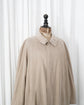 80s HERMÈS Paris "Big Tag" Peach Skin Balmacaan Coat Made in France