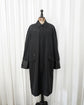 90s HERMES PARIS LEATHER TRIMMED CUFFS & ZIP POCKET BALMACAAN COAT MADE IN FRANCE
