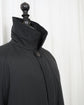 90s HERMES PARIS LEATHER TRIMMED CUFFS & ZIP POCKET BALMACAAN COAT MADE IN FRANCE
