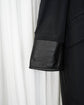 90s HERMES PARIS LEATHER TRIMMED CUFFS & ZIP POCKET BALMACAAN COAT MADE IN FRANCE