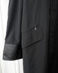 90s HERMES PARIS LEATHER TRIMMED CUFFS & ZIP POCKET BALMACAAN COAT MADE IN FRANCE