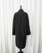 90s HERMES PARIS LEATHER TRIMMED CUFFS & ZIP POCKET BALMACAAN COAT MADE IN FRANCE