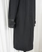 90s HERMES PARIS LEATHER TRIMMED CUFFS & ZIP POCKET BALMACAAN COAT MADE IN FRANCE